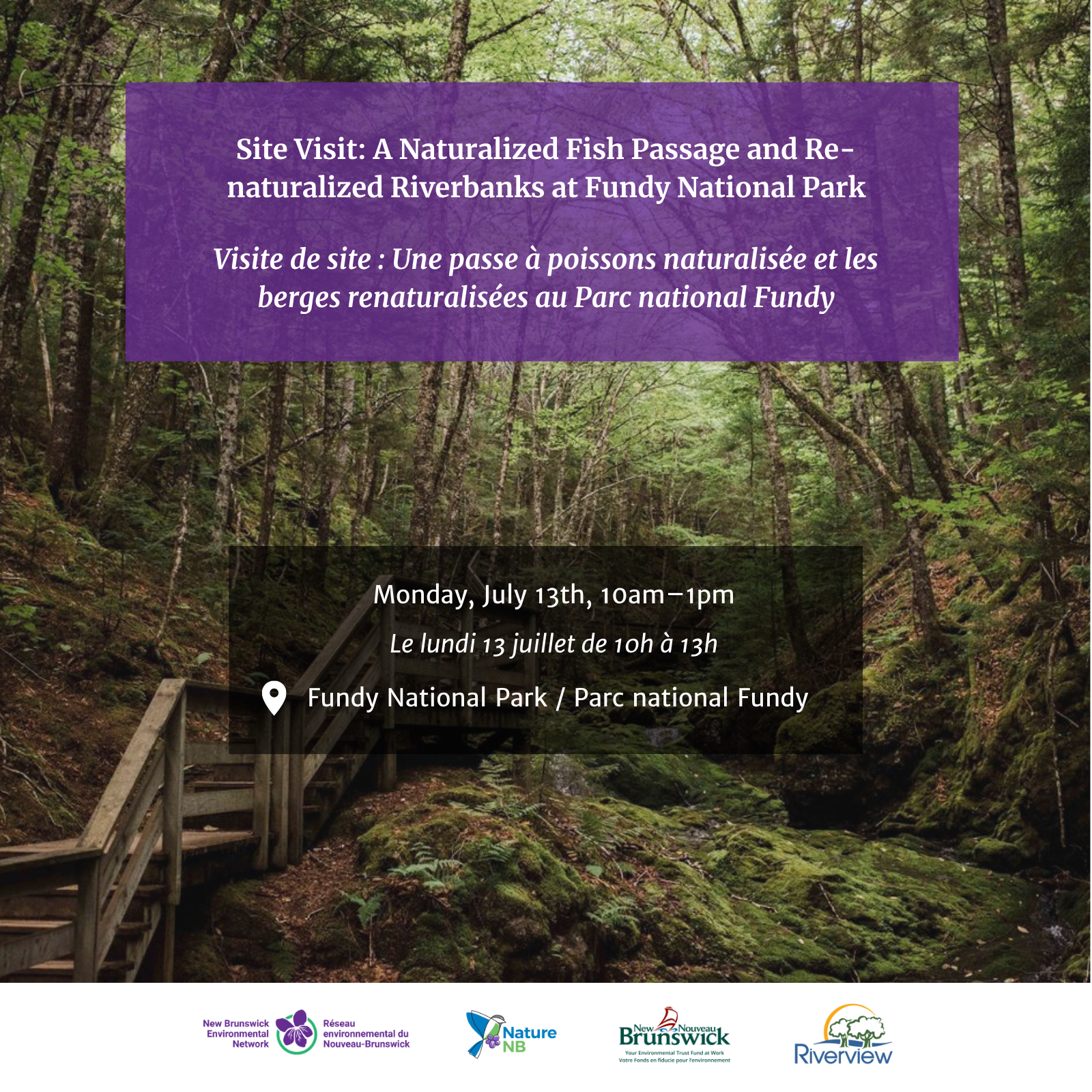 Site Visit: A Naturalized Fish Passage and Re-naturalized Riverbanks at Fundy National Park